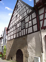 Ansicht von Westen / Scheune und Wohnhaus in 74354 Besigheim (2007 - Denkmalpflegerischer Werteplan, Gesamtanlage Besigheim, Regierungspräsidium Stuttgart)