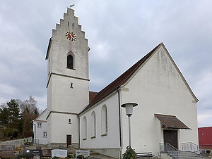 Ansicht / Kath. Pfarrkirche St. Nikolaus in 88356 Ostrach-Einhart (2016 - Pius Luib)