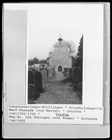 Westfassade / Kath. Friedhofskapelle St. Maria in 88515 Wilflingen (um 1960 - LAD Baden-Württemberg, Außenstelle Tübingen, Quelle: bildindex.de)