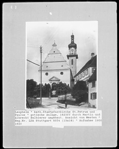 Westfassade / Kath. Kirche St. Peter und Paul in 88471 Laupheim (1900 - LAD Baden-Württemberg, Stuttgart, Quelle: bildindex.de)